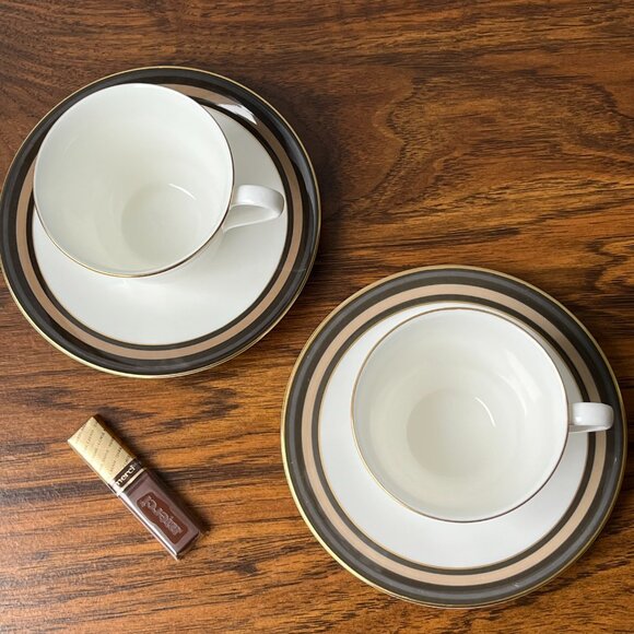 2 Fine Bone China Tea Pairs Cadenza H 5046 Royal Doulton 1976 - Picture 9 of 12